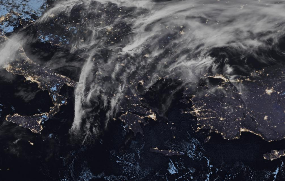 Τελευταία δορυφορική εικόνα νεφοκάλυψης