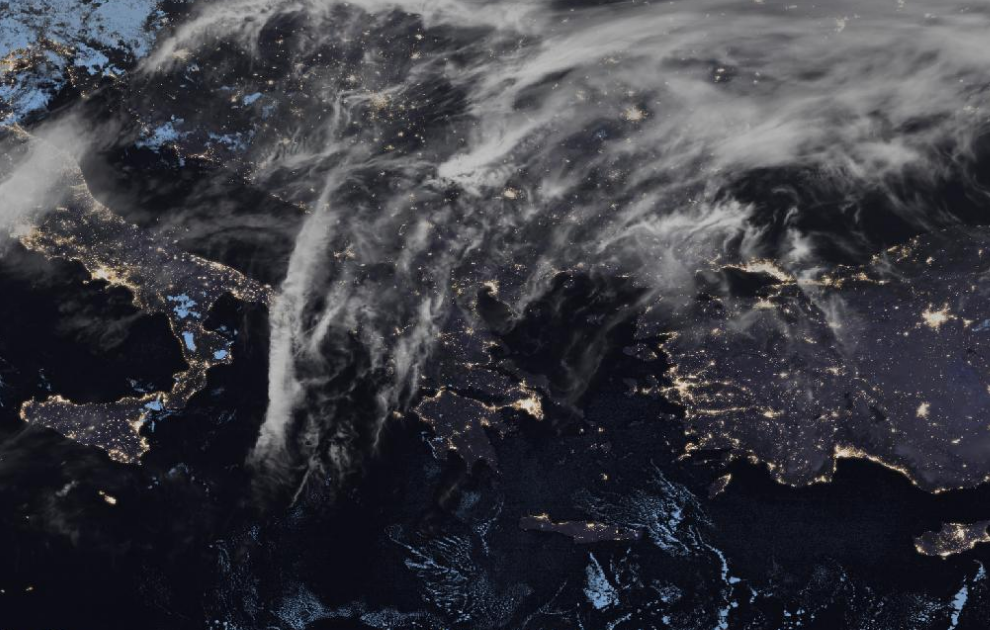 Τελευταία δορυφορική εικόνα νεφοκάλυψης