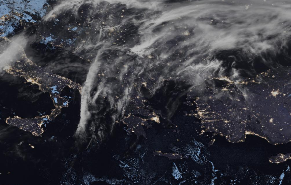 Τελευταία δορυφορική εικόνα νεφοκάλυψης