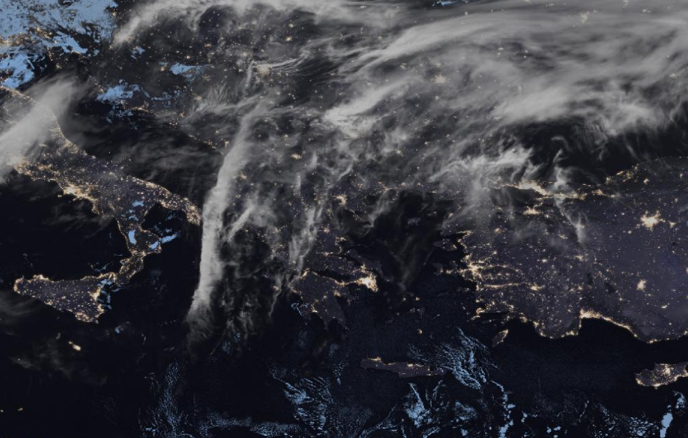 Τελευταία δορυφορική εικόνα νεφοκάλυψης