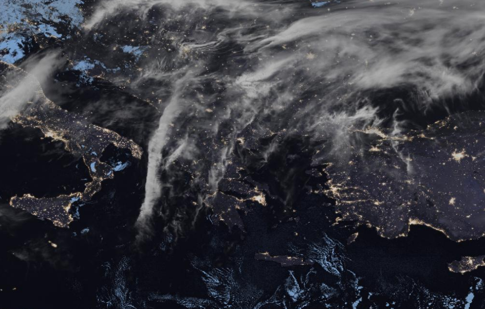 Τελευταία δορυφορική εικόνα νεφοκάλυψης