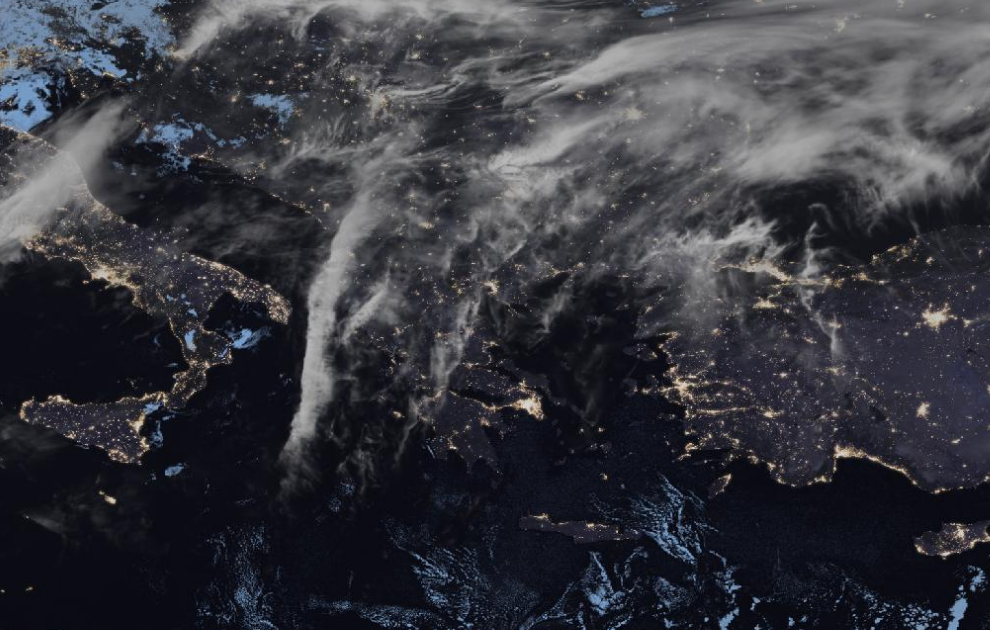 Τελευταία δορυφορική εικόνα νεφοκάλυψης