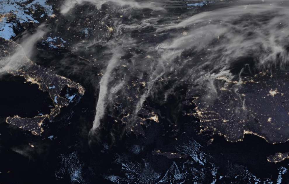 Τελευταία δορυφορική εικόνα νεφοκάλυψης