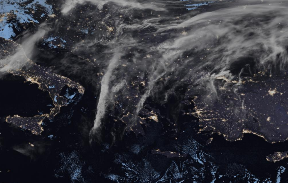 Τελευταία δορυφορική εικόνα νεφοκάλυψης