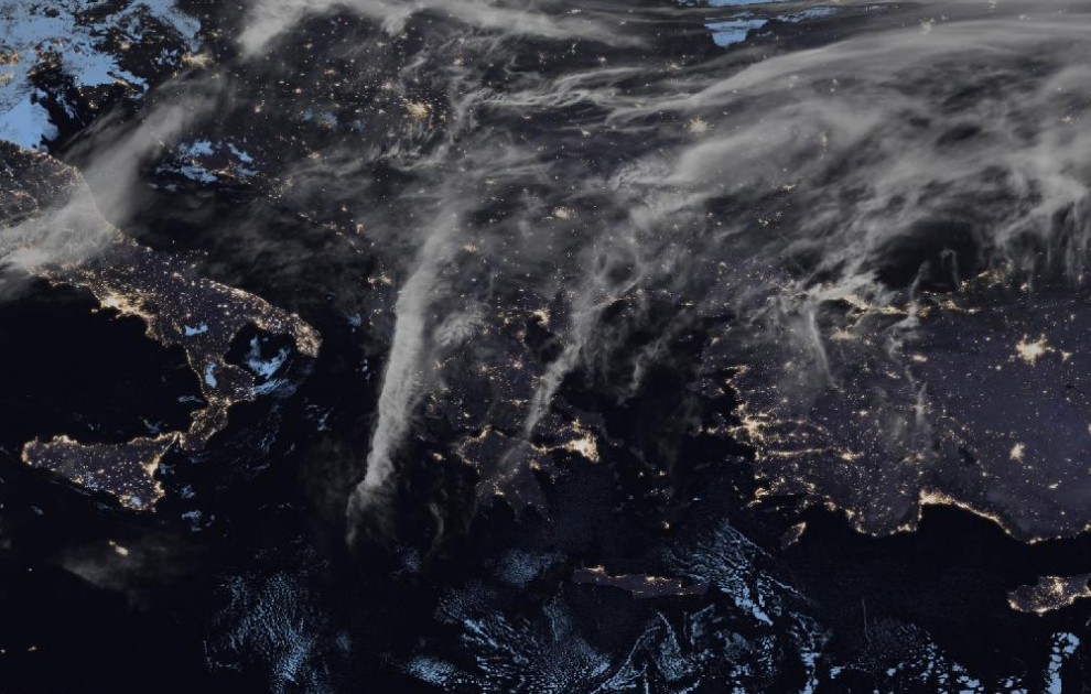 Τελευταία δορυφορική εικόνα νεφοκάλυψης