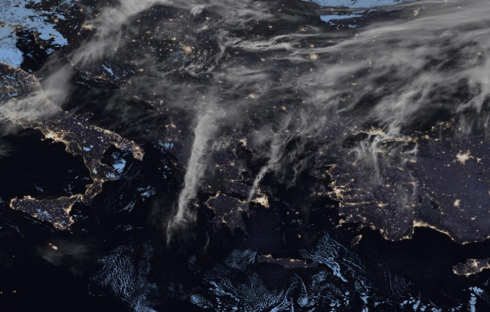 Τελευταία δορυφορική εικόνα νεφοκάλυψης