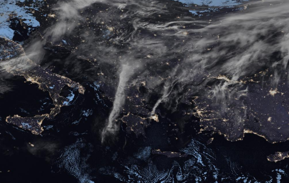 Τελευταία δορυφορική εικόνα νεφοκάλυψης