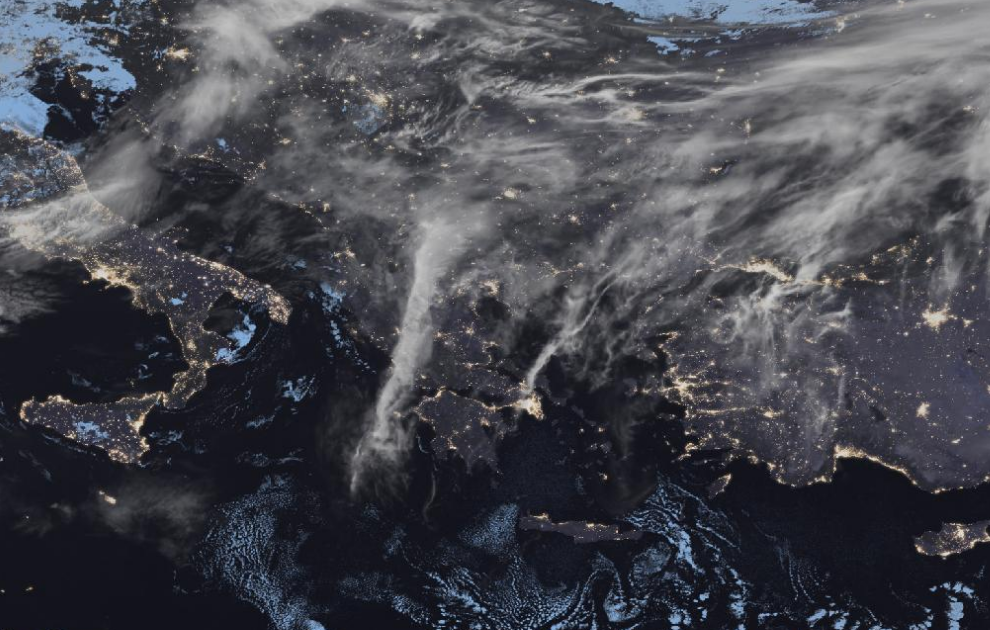 Τελευταία δορυφορική εικόνα νεφοκάλυψης