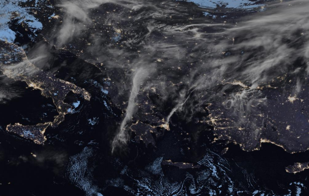 Τελευταία δορυφορική εικόνα νεφοκάλυψης