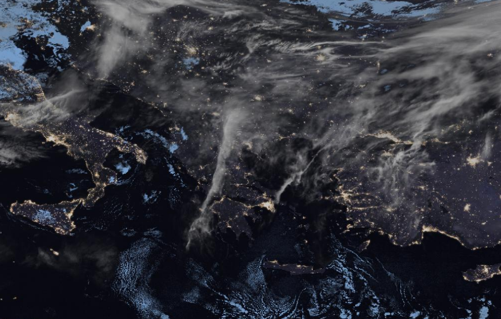 Τελευταία δορυφορική εικόνα νεφοκάλυψης