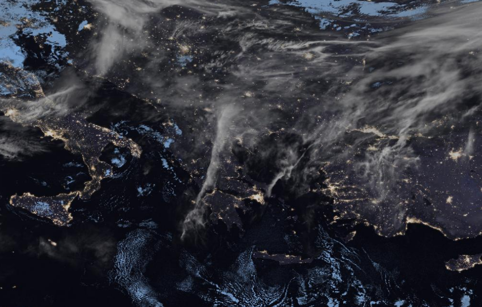 Τελευταία δορυφορική εικόνα νεφοκάλυψης