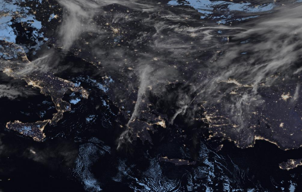 Τελευταία δορυφορική εικόνα νεφοκάλυψης