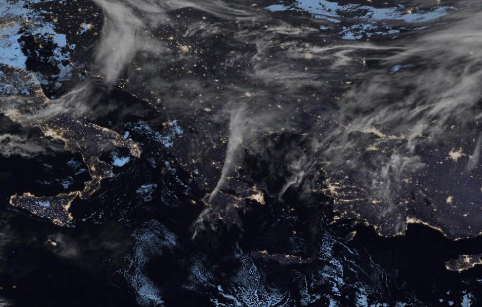 Τελευταία δορυφορική εικόνα νεφοκάλυψης