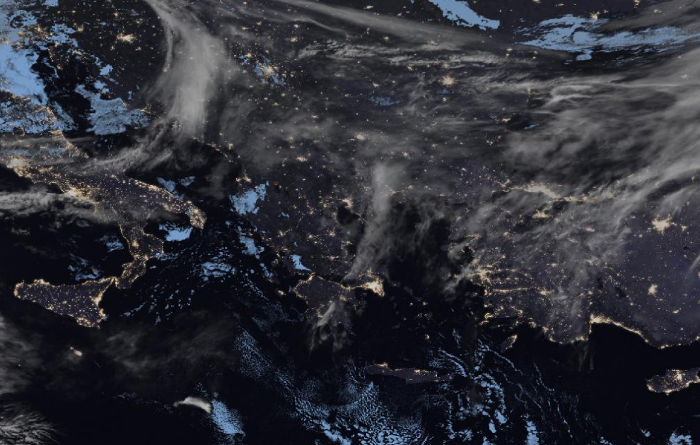 Τελευταία δορυφορική εικόνα νεφοκάλυψης