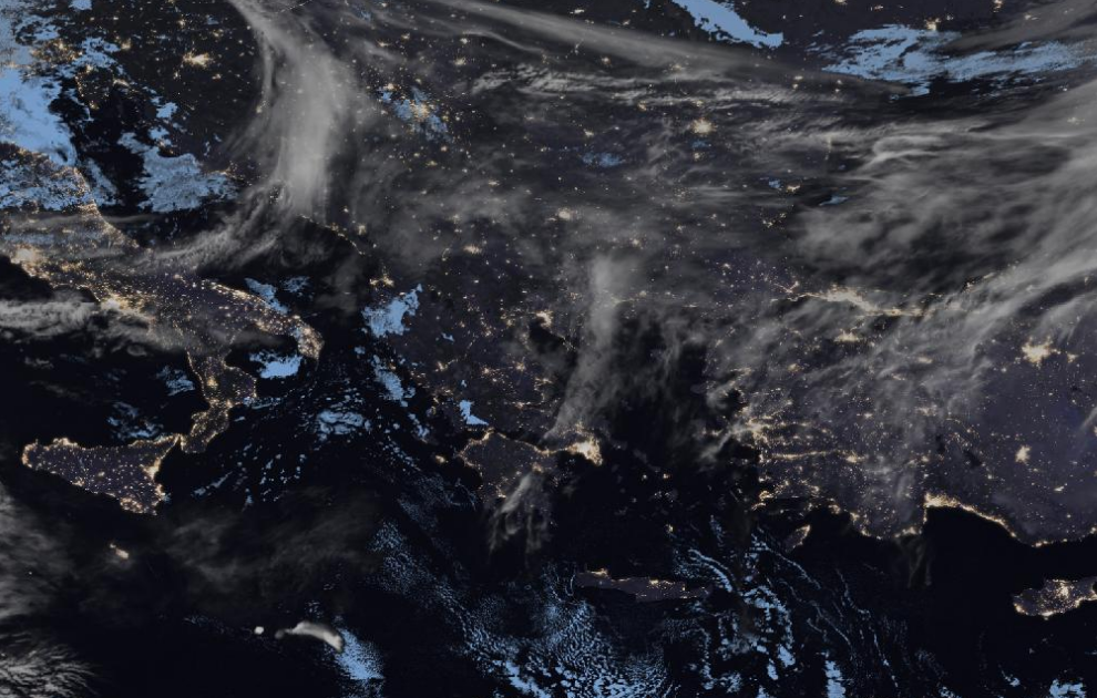 Τελευταία δορυφορική εικόνα νεφοκάλυψης