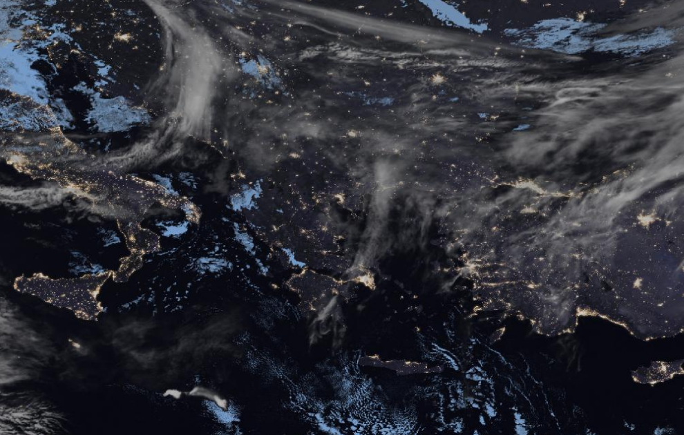 Τελευταία δορυφορική εικόνα νεφοκάλυψης