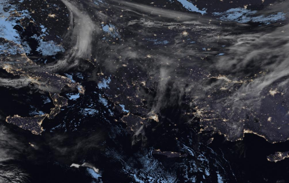 Τελευταία δορυφορική εικόνα νεφοκάλυψης