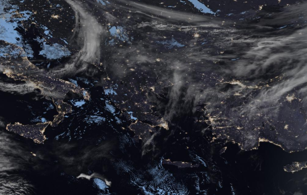 Τελευταία δορυφορική εικόνα νεφοκάλυψης