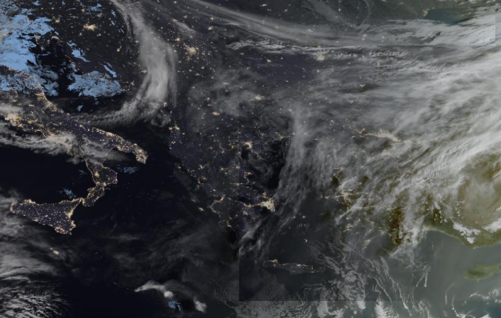 Τελευταία δορυφορική εικόνα νεφοκάλυψης