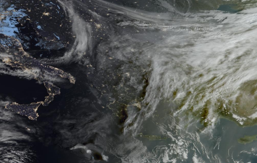 Τελευταία δορυφορική εικόνα νεφοκάλυψης