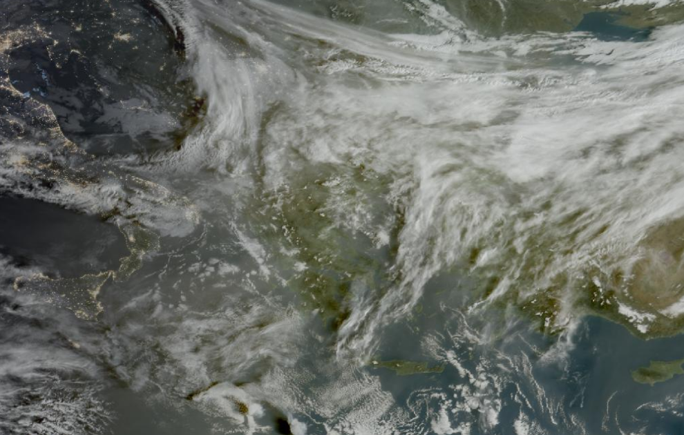 Τελευταία δορυφορική εικόνα νεφοκάλυψης