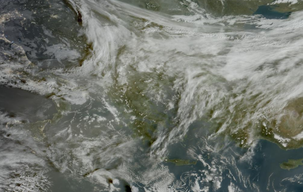 Τελευταία δορυφορική εικόνα νεφοκάλυψης