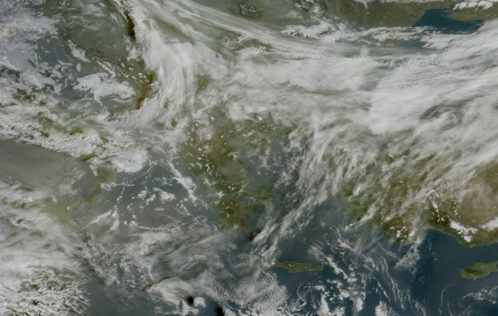 Τελευταία δορυφορική εικόνα νεφοκάλυψης