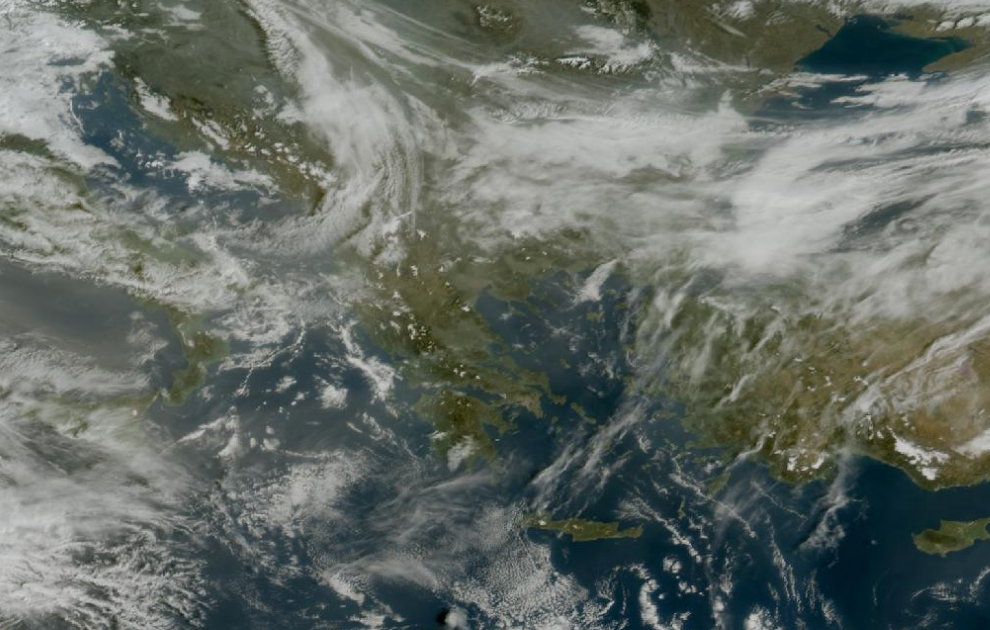 Τελευταία δορυφορική εικόνα νεφοκάλυψης