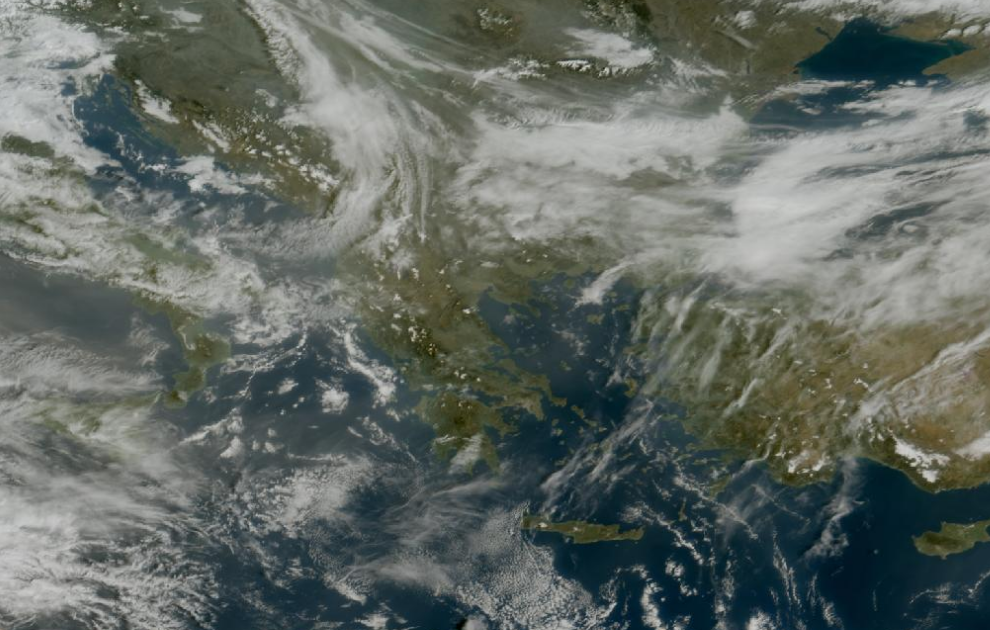 Τελευταία δορυφορική εικόνα νεφοκάλυψης