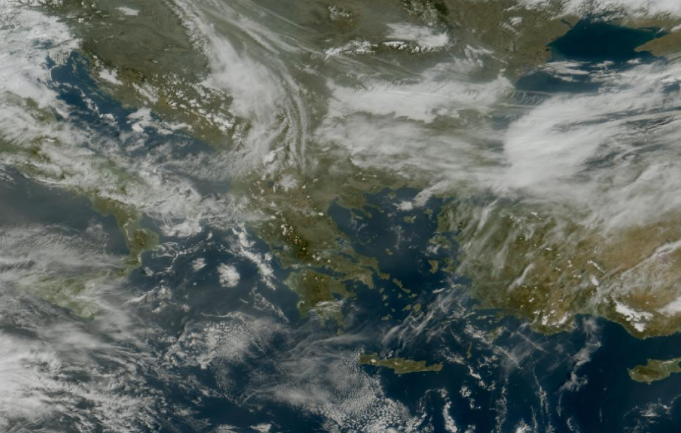 Τελευταία δορυφορική εικόνα νεφοκάλυψης