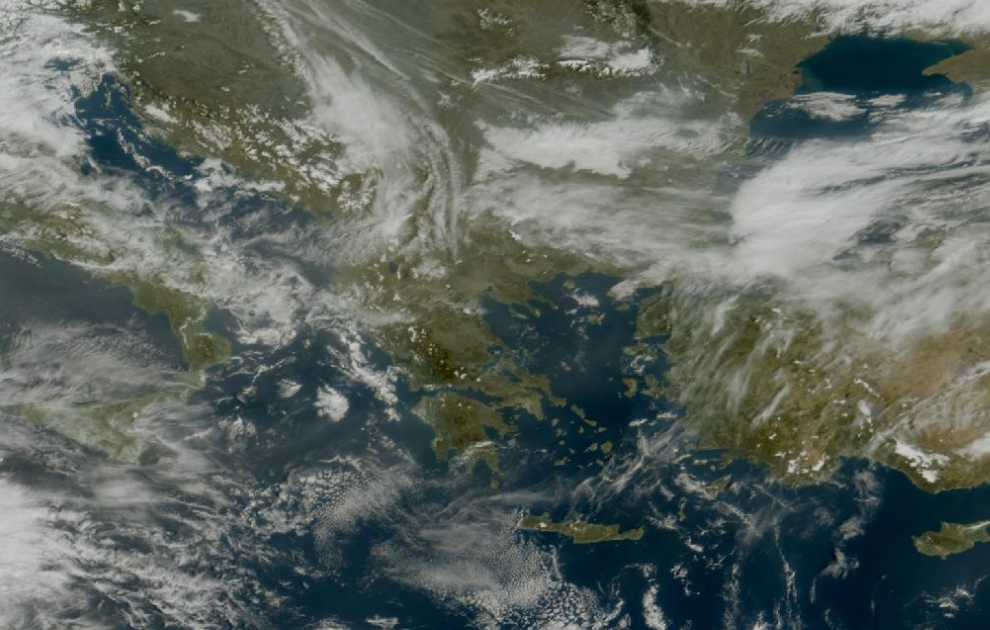 Τελευταία δορυφορική εικόνα νεφοκάλυψης