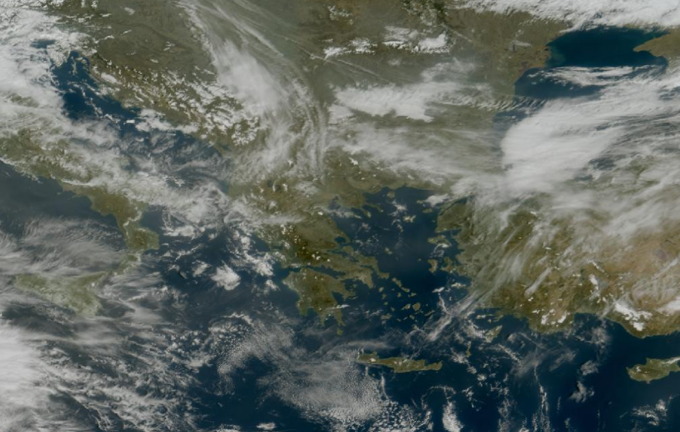 Τελευταία δορυφορική εικόνα νεφοκάλυψης