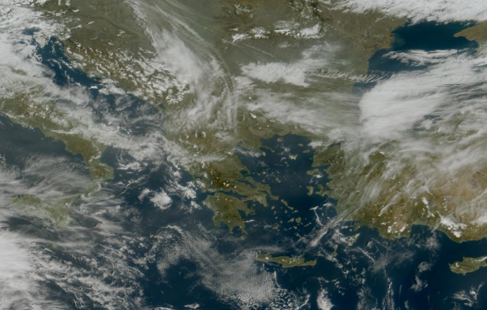 Τελευταία δορυφορική εικόνα νεφοκάλυψης