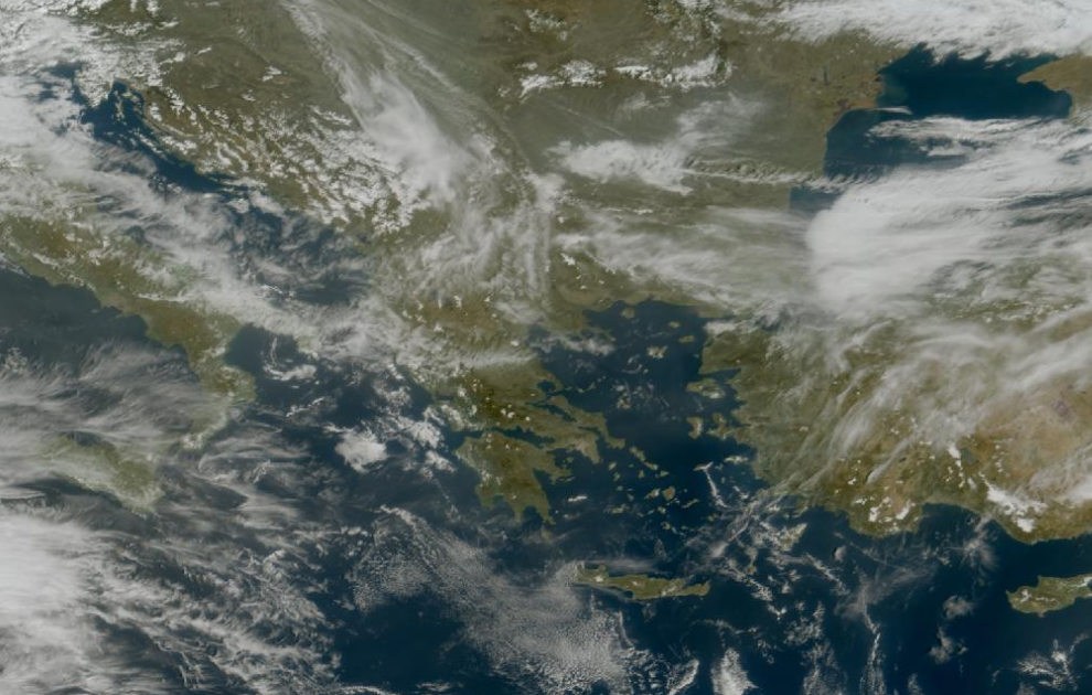 Τελευταία δορυφορική εικόνα νεφοκάλυψης