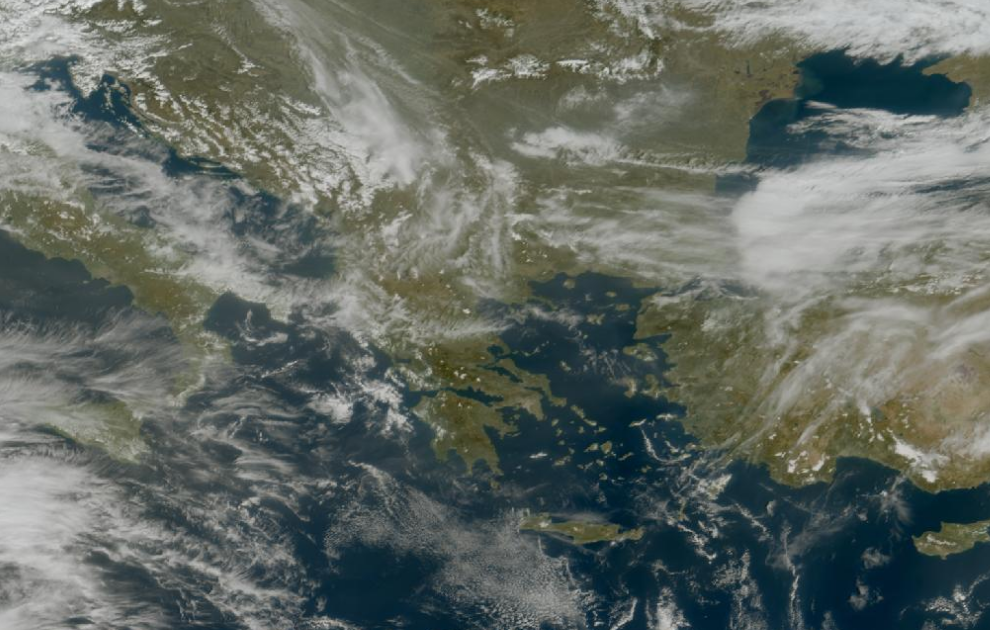 Τελευταία δορυφορική εικόνα νεφοκάλυψης