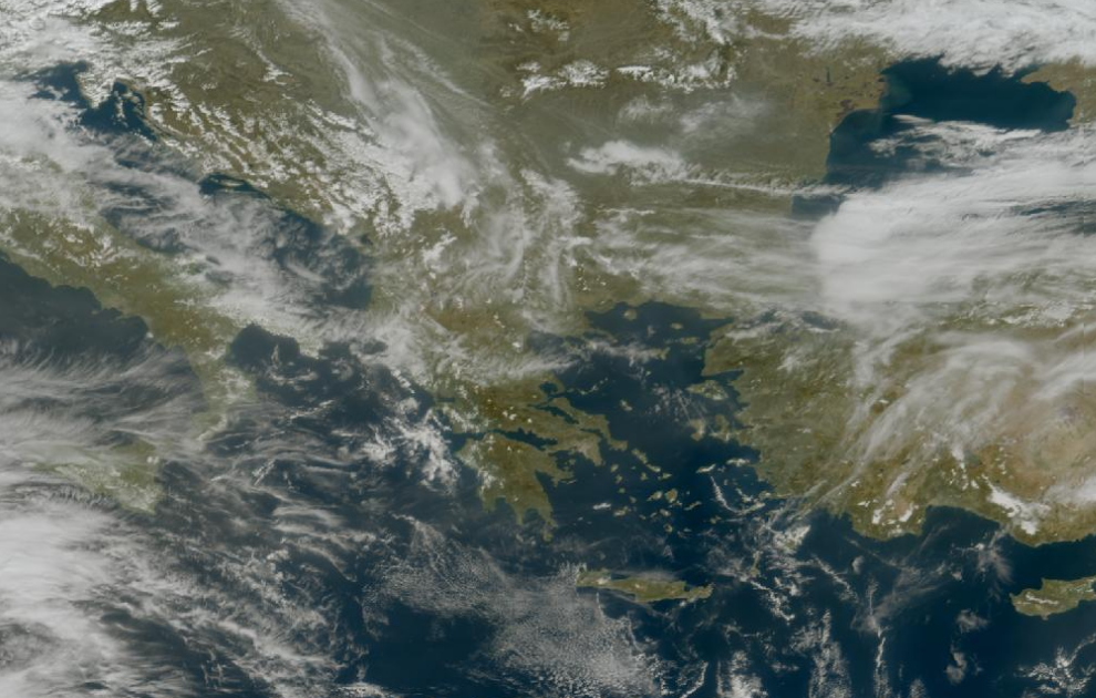 Τελευταία δορυφορική εικόνα νεφοκάλυψης