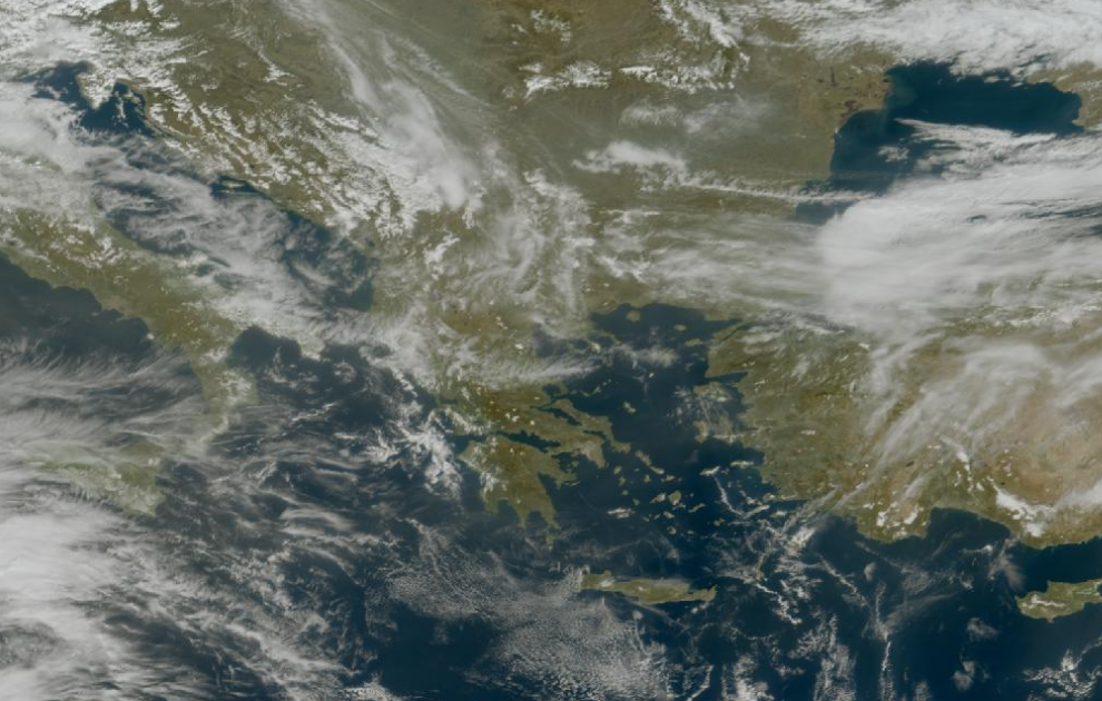 Τελευταία δορυφορική εικόνα νεφοκάλυψης