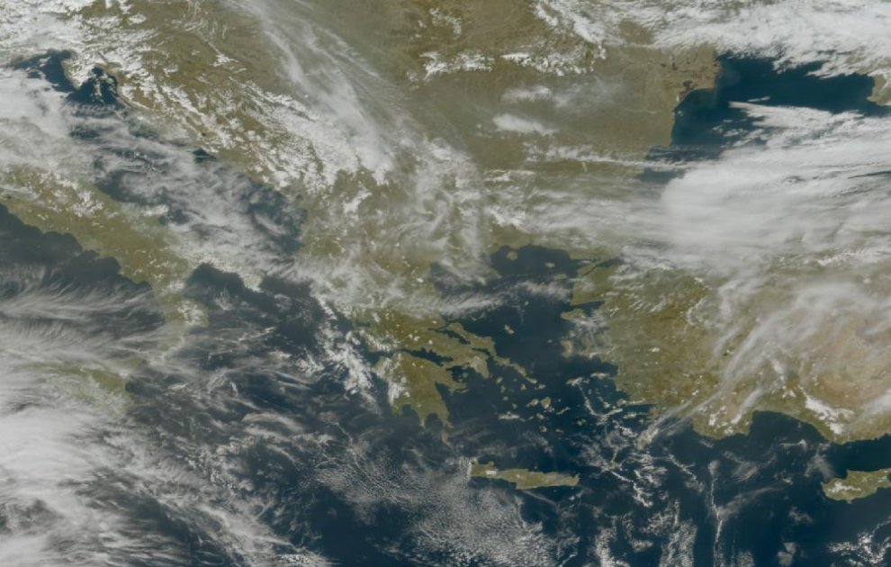 Τελευταία δορυφορική εικόνα νεφοκάλυψης