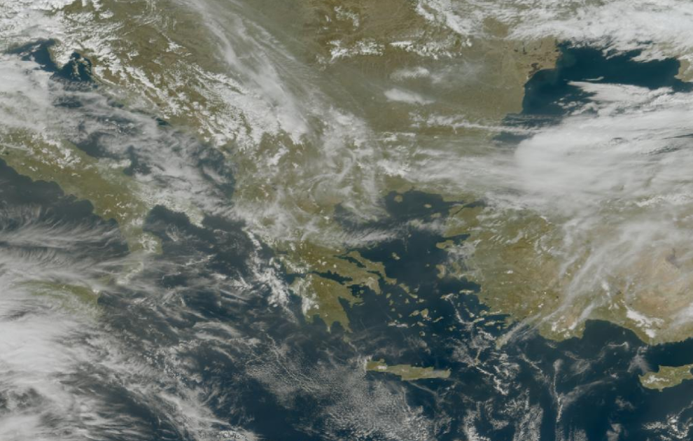 Τελευταία δορυφορική εικόνα νεφοκάλυψης