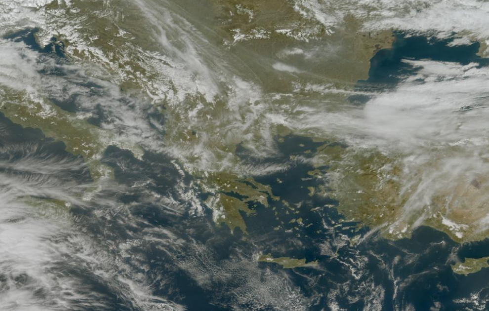 Τελευταία δορυφορική εικόνα νεφοκάλυψης