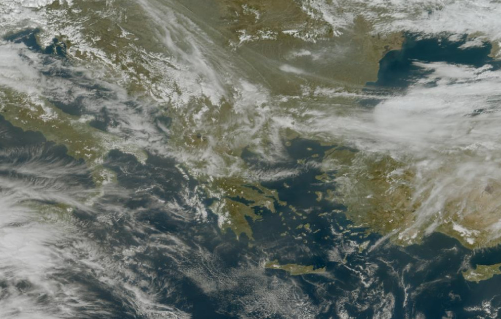 Τελευταία δορυφορική εικόνα νεφοκάλυψης