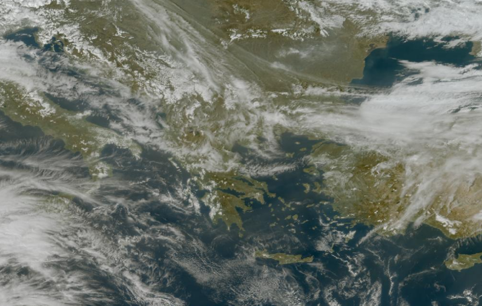 Τελευταία δορυφορική εικόνα νεφοκάλυψης