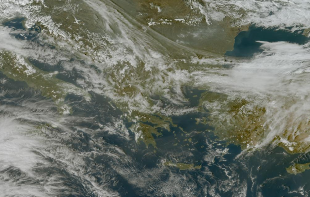 Τελευταία δορυφορική εικόνα νεφοκάλυψης