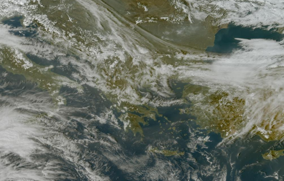 Τελευταία δορυφορική εικόνα νεφοκάλυψης