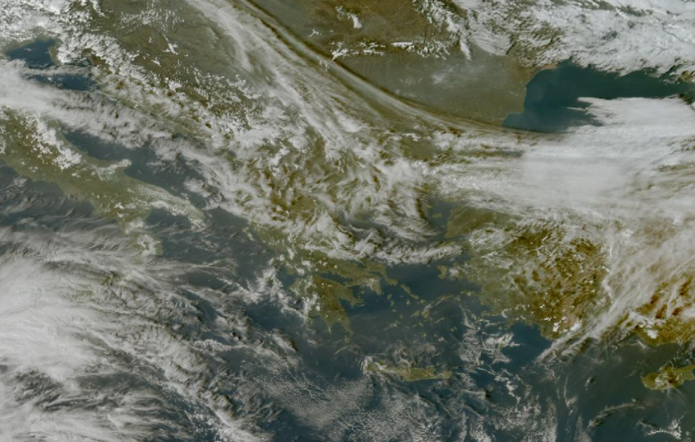 Τελευταία δορυφορική εικόνα νεφοκάλυψης