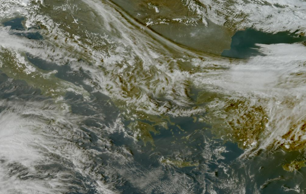 Τελευταία δορυφορική εικόνα νεφοκάλυψης