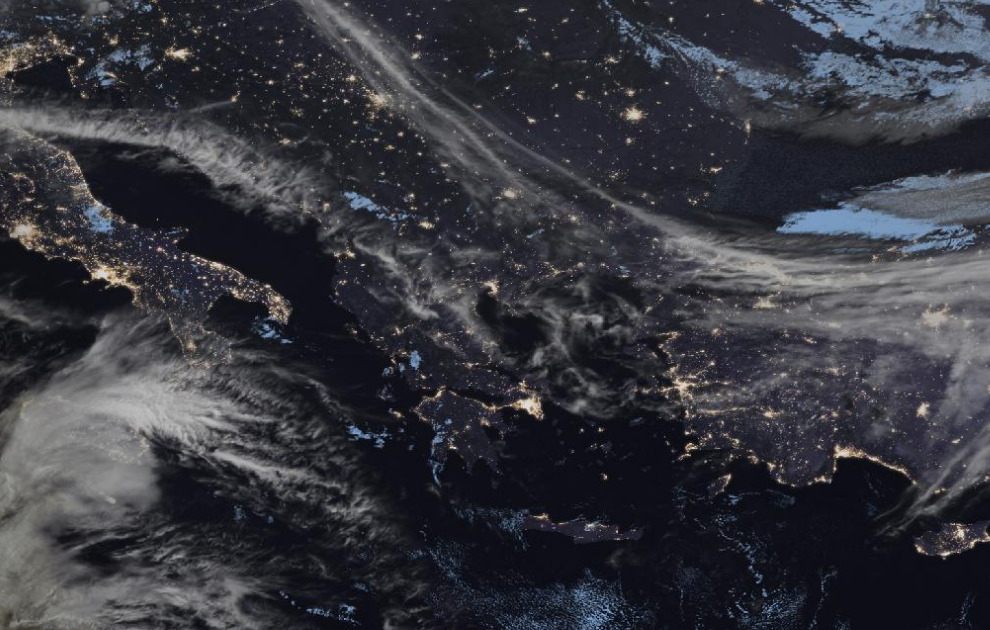 Τελευταία δορυφορική εικόνα νεφοκάλυψης