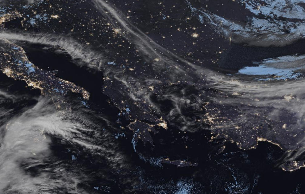 Τελευταία δορυφορική εικόνα νεφοκάλυψης