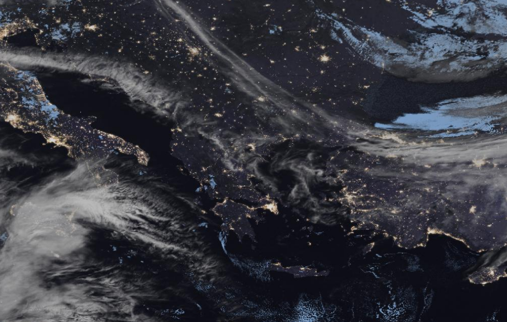 Τελευταία δορυφορική εικόνα νεφοκάλυψης