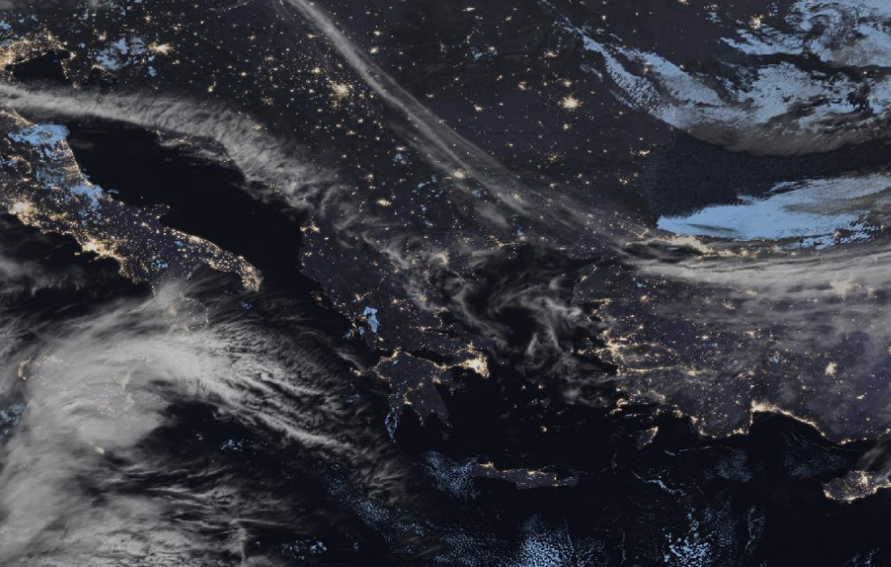 Τελευταία δορυφορική εικόνα νεφοκάλυψης